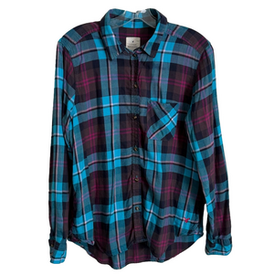 American Eagle Outfitters Vintage Boyfriend Plaid Button Up Shirt Women's Medium